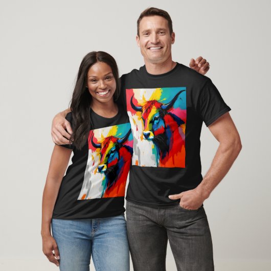 1960's Style Abstract Bull T-shirt (Unisex)