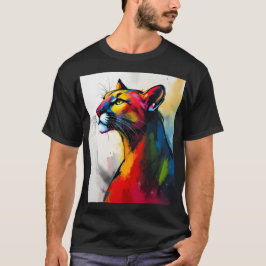 1960's Style Groovy Abstracte Cougar T-shirt