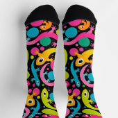 1960's Style Groovy Abstracte hagedis Sokken (Top)