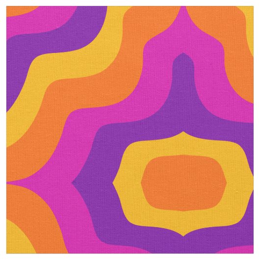 1960s Style Pattern Fabric uit de jaren '70 Stof (Close Up)