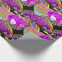 1960's Thema Groovy Girl Party Verjaardag Cadeaupapier