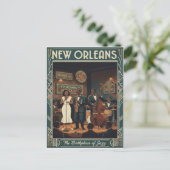 1960s Vintage New Orleans Briefkaart (Staand voorkant)
