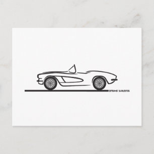 1961 1962 Chevrolet Corvette Briefkaart