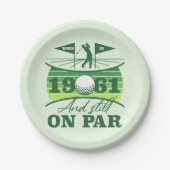 1961 60e verjaardag Golf Lover Papieren Bordje (Voorkant)