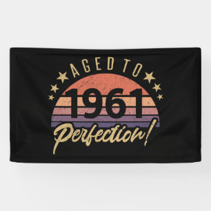 1961 60e verjaardag perfect spandoek