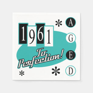 1961 60e verjaardag van de Mid Century Modern Servet