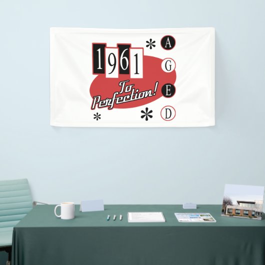 1961 60e verjaardag van de Mid Century Modern Spandoek (Beurs)