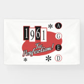 1961 60e verjaardag van de Mid Century Modern Spandoek (Horizontaal)