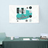 1961 60e verjaardag van de Mid Century Modern Spandoek (Beurs)