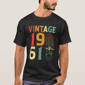  1961 61 jaar oude vogeldag kampering L. T-shirt