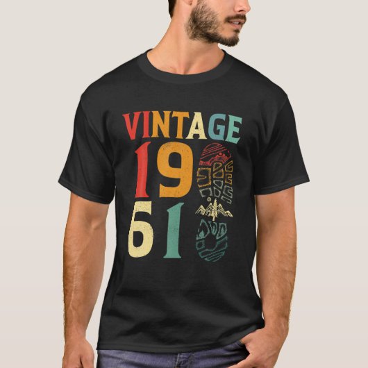  1961 61 jaar oude vogeldag kampering L. T-shirt (Voorkant)