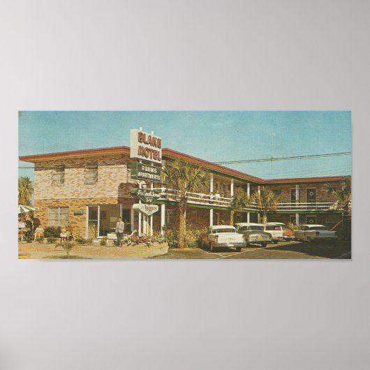 1961 Blake Motel ~ Myrtle Beach, SC Poster (Voorkant)