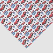 1961 C1 Red Classic Sportkaart Route 66 Sign Tissuepapier (Detail)