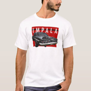 1961 Chevy Impala Bubble Bovenkant Uitzicht T-shirt