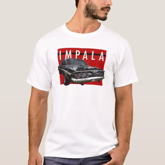1961 Chevy Impala Bubble Bovenkant Uitzicht T-shirt (Voorkant)