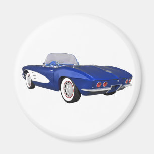 1961 Corvette C1: Blauwe afwerking: Magneet