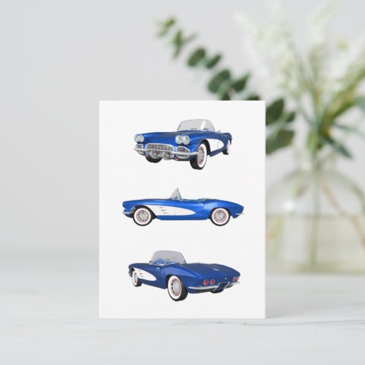 1961 Corvette C1: Briefkaart (Staand voorkant)