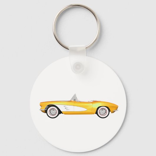 1961 Corvette C1: Gele finish: Sleutelhanger (Voorkant)