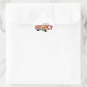 1961 Corvette C1: Oranje finish: Ronde Sticker (Tas)