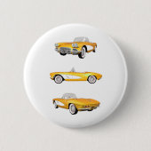 1961 Corvette C1: Ronde Button 5,7 Cm (Voorkant)