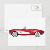 1961 Corvette C1: Snoep Apple Finish: Briefkaart (Voorkant / Achterkant)