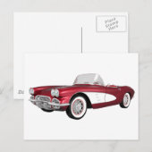 1961 Corvette C1: Snoep Apple Finish: Briefkaart (Voorkant / Achterkant)