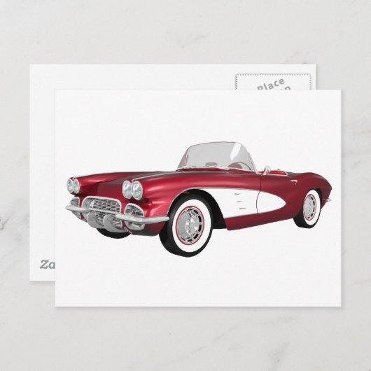 1961 Corvette C1: Snoep Apple Finish: Briefkaart (Voorkant / Achterkant)