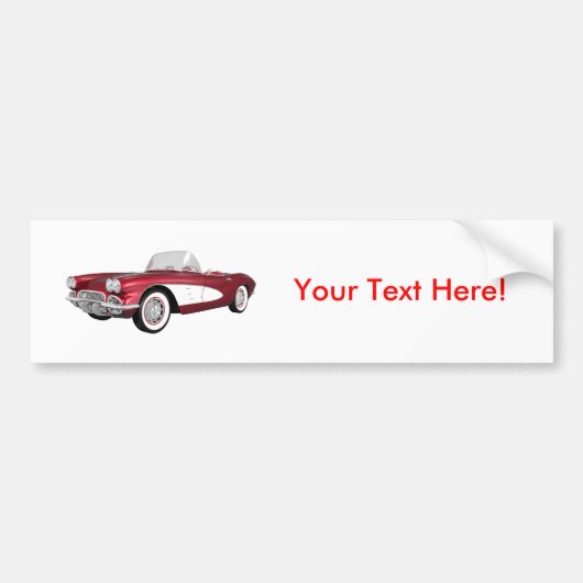 1961 Corvette C1: Snoep Apple Finish: Bumpersticker (Voorkant)