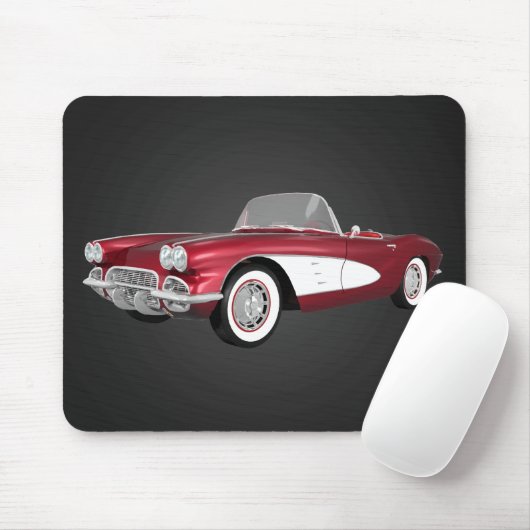 1961 Corvette C1: Snoep Apple Finish: Mousepad Muismat (Met muis)