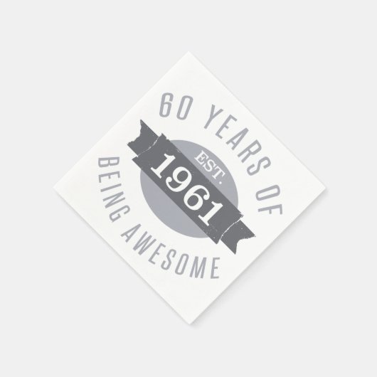 1961 Funny 60th Birthday Geweldige Servet (Hoek)