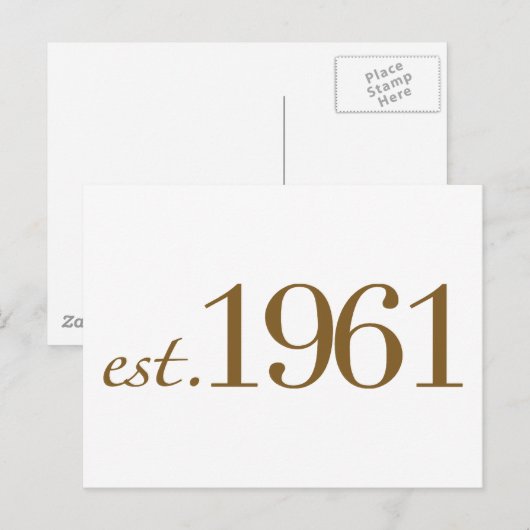 1961 (geboortejaar) briefkaart (Voorkant / Achterkant)