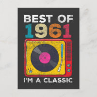 1961 Geboren Vintage 60e Verjaardag Vinyls Klassie