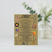 1961 Grote evenementen Verjaardag Kaart (Staand voorkant)