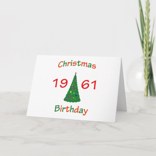 1961 Kerstdag Feestdagen Kaart (Voorkant)