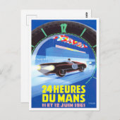 1961 Le Mans 24 uur  racing Briefkaart (Voorkant / Achterkant)
