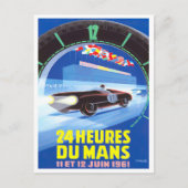 1961 Le Mans 24 uur  racing Briefkaart (Voorkant)