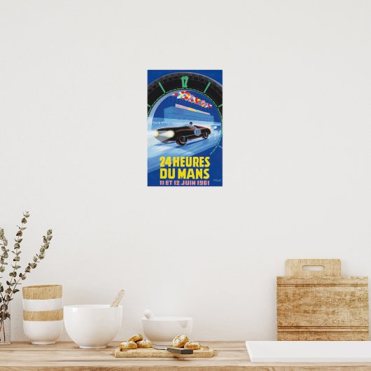 1961 Le Mans 24-uurs  Poster voor races (Keuken)