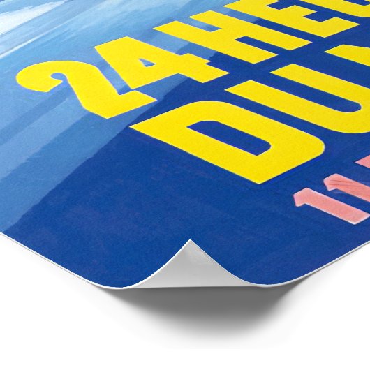 1961 Le Mans 24-uurs  Poster voor races (Hoek)