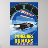 1961 Le Mans 24-uurs  Poster voor races (Voorkant)