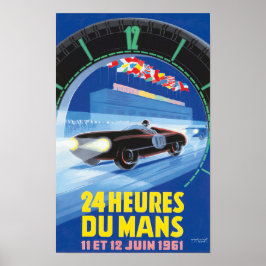 1961 Le Mans 24-uurs  Poster voor races