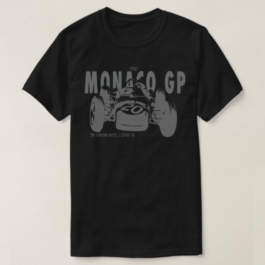 1961 Monaco GP Sir Stirling Moss T-shirt (Design voorkant)