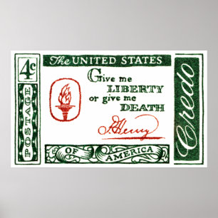 1961 Patrick Henry American Credo Poster