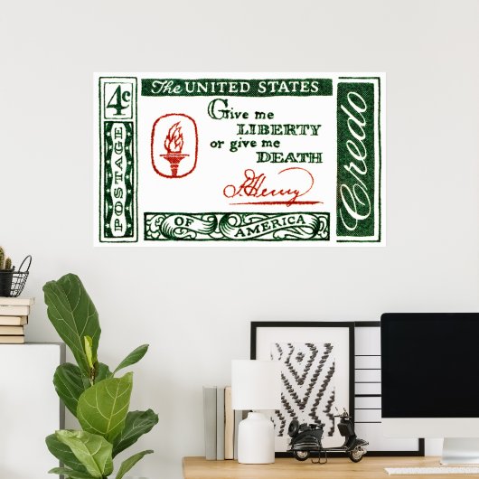 1961 Patrick Henry American Credo Poster (Thuiskantoor)