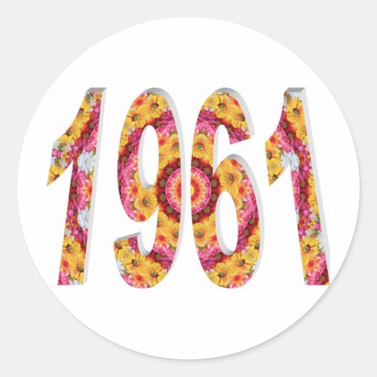 1961 RONDE STICKER (Voorkant)