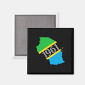 1961 Tanzania Vlag Onafhankelijkheidsdag Magneet (Voorkant / Achterkant)