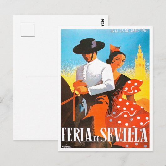 1961 valerie van Sevilla Briefkaart (Voorkant / Achterkant)