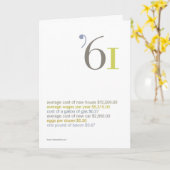 1961 Verjaardag Leuke Feiten Kaart (Gele Bloem)