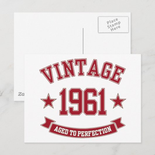 1961 Vintage met een volmaakte Briefkaart (Voorkant / Achterkant)