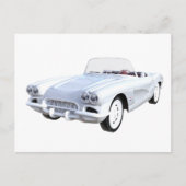 1961 Witte korvet Briefkaart (Voorkant)