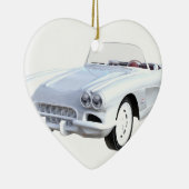 1961 Witte korvet Keramisch Ornament (Rechts)